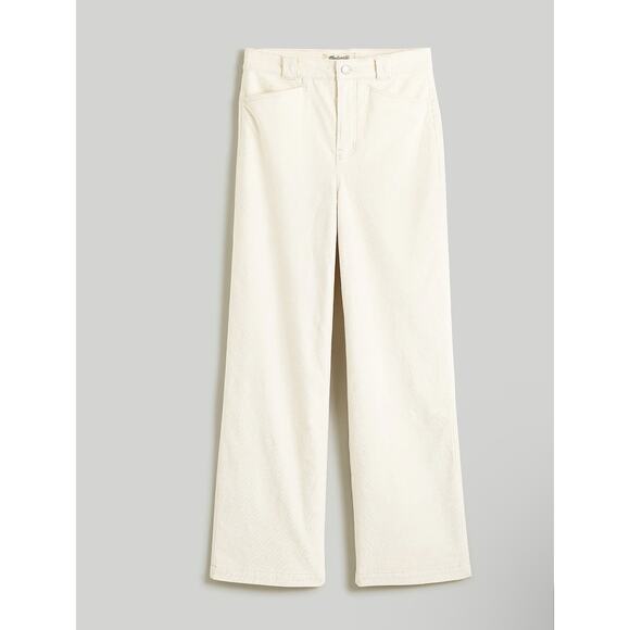 NWOT Madewell Emmett 2.0 Wide-Leg Pants in Corduroy Antique Cream Size 29 - Picture 3 of 7
